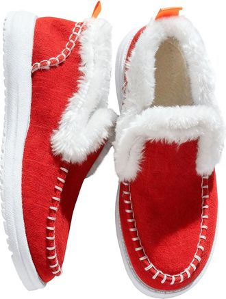 Generic Winter Snow Boots for Women Orthopedic Arch Support Outdoor Non Slip Comfortable Slip On Ankle Booties Warm Cozy Fleece Lined Suede Slipper Boots Loaf