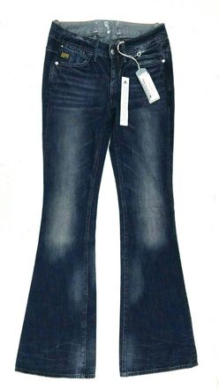 G-Star Womens Abby Flare Jeans In Medium Aged