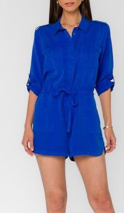 Velvet Heart Luba Roll Tab Romper in Marine Blue at Nordstrom Rack, Size X-Small Regular