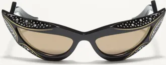 Valentino Occhiale Cat-Eye In Acetato unisex NERO/BRONZE 56