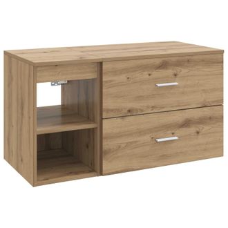 vidaXL Juego De Muebles De Ba&ntilde;o 2 Pcs Roble Artesanal Vidaxl