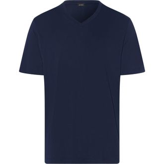 Hanro Night And Day Cotton and TENCEL V-Neck T-Shirt in Deep Navy at Nordstrom, Size Xx-Large