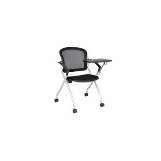 Serena Serena - Silla De Oficina Kalgoorlie, Silla De Sala De Espera Con Reposabrazos Y Tableta, Silla De Espera Ergon&oacute;mica, Cm 61x49h84, Negro