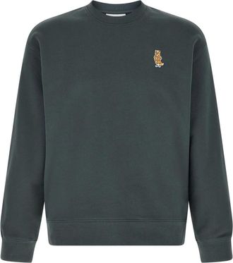Maison Kitsun&eacute; Dressed Fox Comfort Sweatshirt - Heren - Sweatshirts - Groen - M - Katoen - Hoodies & sweatvesten