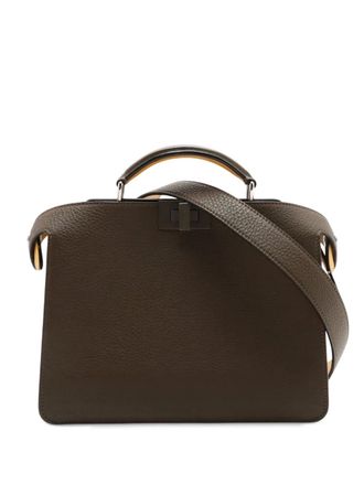 Fendi Borsa a tracolla Peekaboo ISeeU piccola in pelle bicolore 2009 - Marrone