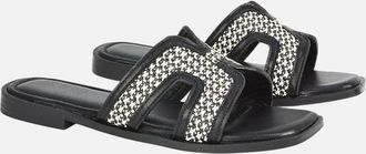 XY London Womens XY London Womens/Ladies Lola Cut Out Strap Slip-on Sandals - Black - Size: 6