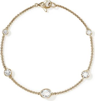 John Hardy JH Lovestruck Station Bracelet, 14K Gold, Lab-Grown Diamonds, 1.45TCW at Nordstrom, Size Medium