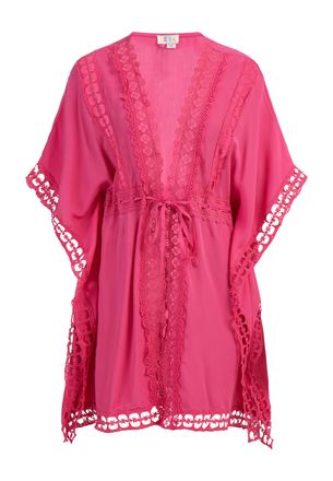 Izia Kimono met gaatjeskant Dames roze