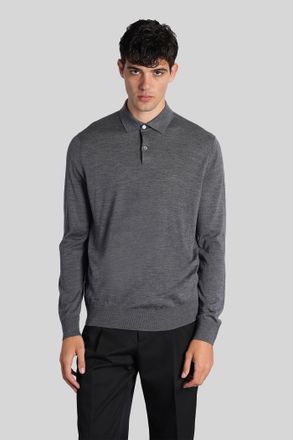 Ballantyne Polo In Grey Wool