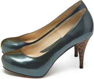 Fendi Pumps con logo - Blu