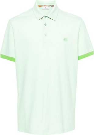 Etro logo-print cotton T-shirt - men - Cotton - M - Green