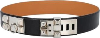 Herm&egrave;s Pre-owned Collier de Chien Belt - female - Herm&egrave;s Vintage - Vintage Belts - Black - ONE SIZE - Pre-owned