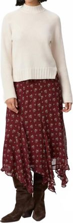 Paige Rotelle Midi Wrap Skirt In Oxblood