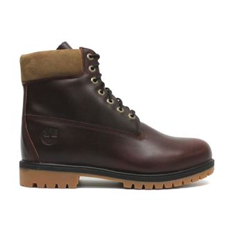 Timberland Heritage 6 Inch Full Grain Leather Mens Ankle Boots - Burgundy - Size:UK 12.5