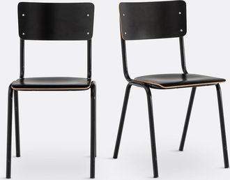 La Redoute Interieurs Set van 2 stapelbare schoolstoelen Hiba