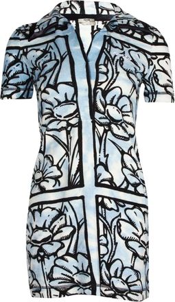 Fendi x Joshua Vides Abito corto con stampa - Blu
