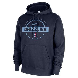 Nike Memphis Grizzlies Club Nike Mens NBA Practice Pullover Hoodie in Blue | HM7191-419