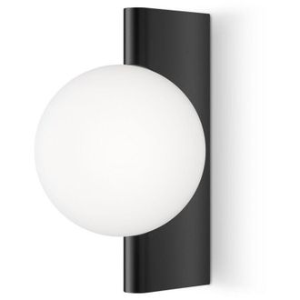 Maytoni Maytoni Avant-garde Apliques De Pared Modernos Con Forma De Globo, Color Negro, 1 L&aacute;mpara G9, Pantalla Blanca