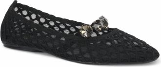 Love Rio Womens Stones Mesh Ballet Flats In Black