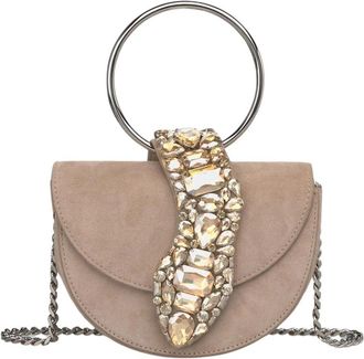 Alma En Pena Slangen handtas - Dames - Handtassen - Bruin - ONE Size - Leer - Tassen