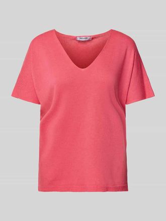 Zabaione T-Shirt mit V-Ausschnitt in Pink, Gr&ouml;&szlig;e L/XL