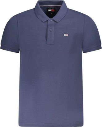 Tommy Hilfiger Cotton Polo Shirt - Heren - Polos - Blauw - S - Katoen - Tops