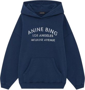 Anine Bing Harvey Sweatshirt Melrose Stencil - Navy