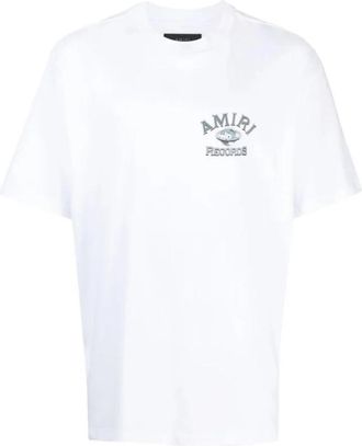Amiri Global Records Graphic T-shirt - Heren - T-shirts - Wit - 2XL - Katoen - Tops