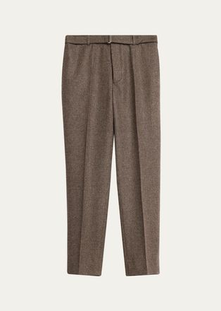 Officine G&eacute;n&eacute;rale Mens Wool Crease-Front Pants