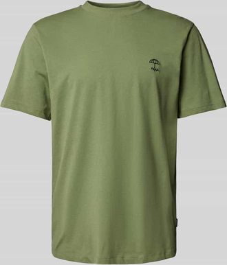 Blend T-Shirt mit geripptem Rundhalsausschnitt Modell JENS in Oliv, Gr&ouml;&szlig;e XXL