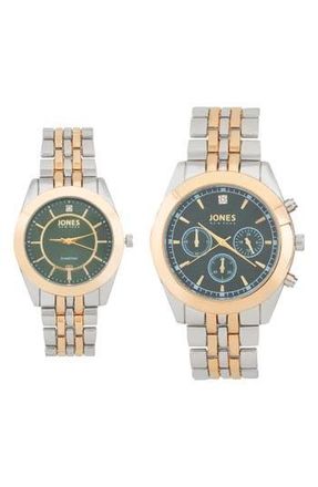 Jones New York Two-Piece Diamond Accent Bracelet Watch His & Hers Set in Silver/gold at Nordstrom Rack