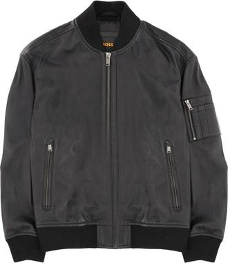 BOSS Jakri Black Lamb Leather Jacket