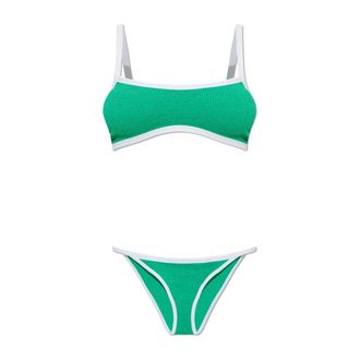 Hunza G Dames, Badkleding, Groen, Maat: ONE Size Polyamide