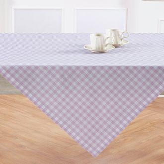Solino Home Linen Table Throw - Gingham Check, 52 x 52, 52 x 52 in Lilac at Nordstrom, Size Small