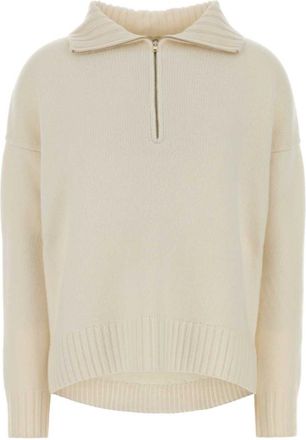 Max Mara White Shirt Collar Sweater