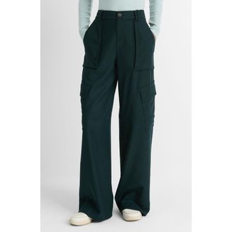 Vince Raver Flannel Cargo Pants in Sea Onyx at Nordstrom Rack, Size 4