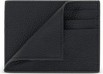 Thom Browne Pebbled Leather Card Case - Black