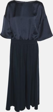 Max Mara Blue Satin Jersey Dress