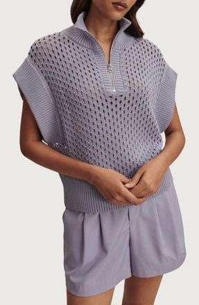 Varley Gaines Half Zip Sweater in Thistle Down at Nordstrom, Size Xx-Small