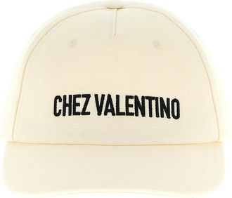 Valentino Garavani Beige Logo Baseball Hat