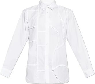 Comme Des Gar&ccedil;ons Casual Shirts, male, White, Size: XL Raw-Edge Shirt