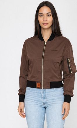 Bombers Original Bomberjacke BOMBERS ORIGINAL Bombers Original Bomberjacke MA Light-W, Damen, Gr. XS, braun, Obermaterial: 100% Polyester PES., Jacken Bomberjacke