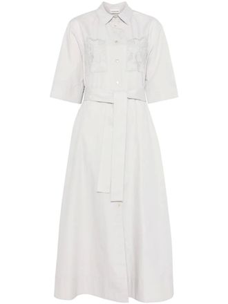P.A.R.O.S.H. Cioccolato maxi dress - women - Cotton - S - Grey