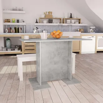 vidaXL Mesa De Comedor De Madera Gris Hormig&oacute;n 110x60x75 Cm Vidaxl