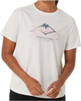 Asics Fujitrail Logo S/S Top Laufshirt f&uuml;r Damen | grau