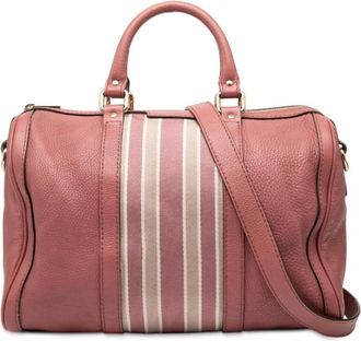 Gucci Pre-owned Leather Duffle Bag - Dames - Vintage Handtas - Roze - ONE Size - Leer - Vintage