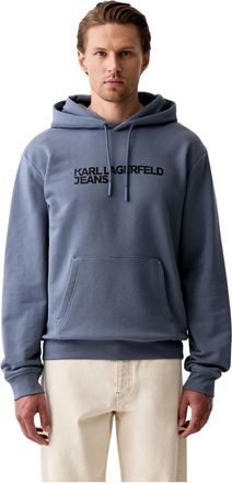 Karl Lagerfeld Logo Hoodie - Heren - Hoodies - Blauw - L - Katoen - Hoodies & sweatvesten