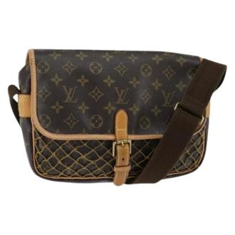 Louis Vuitton Pre-owned Cross Body Bags, female, Brown, Size: ONE SIZE Pre-owned Vintage Canvas Cross Body Bag