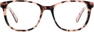 Kate Spade New York joliet 51mm square optical glasses in Pink Havana at Nordstrom