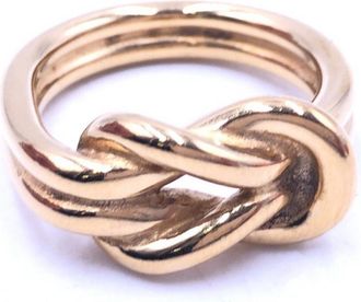 Herm&egrave;s Hermes Vintage And Antique Plain Gold Womens Ring (Pre-Owned)